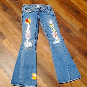 True Religion Woodstock Patchwork Jeans 26